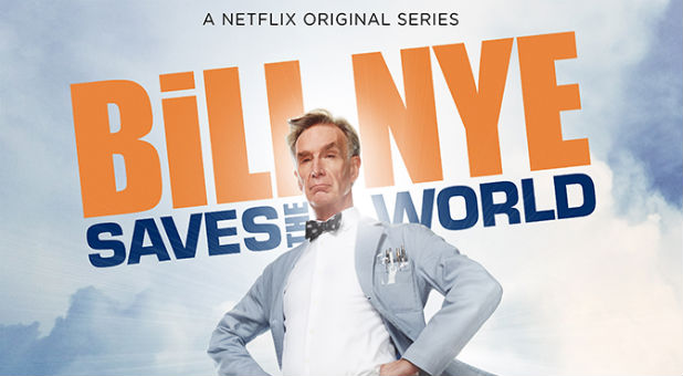 The promotional poster for 'Bill Nye Saves the World.'