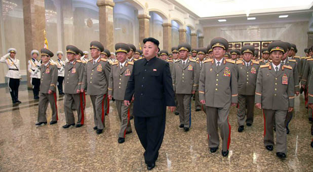 Kim Jong-un and his generals