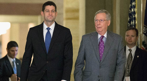 Speaker of the House Paul Ryan (R-Wis.) and Senate Majority Leader Mitch McConnell (R-Ky.)