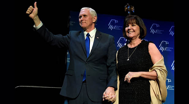 Vice President Mike Pence and second lady Karen Pence