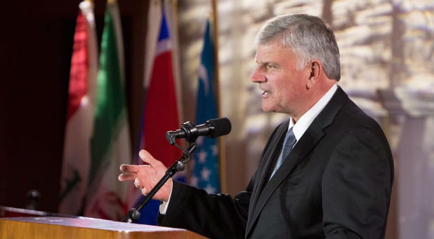 Franklin Graham speaks at the World Summit in Defense of Persecuted Christians.