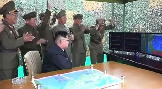 North Korean dictator Kim Jong-un and senior generals