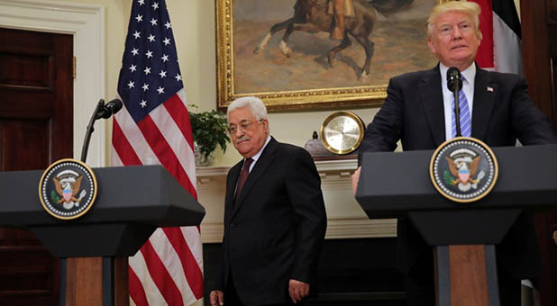President Donald Trump and Palestinian Authority President Mahmoud Abbas