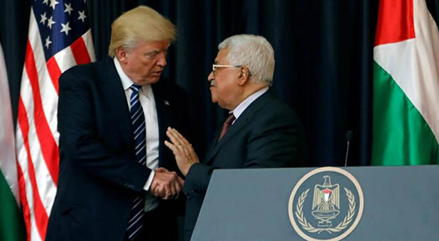 President Donald Trump and Palestinian Authority President Mayhmoud Abbas