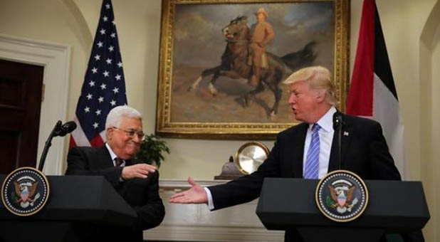 President Donald Trump and Palestinian Authority President Mahmoud Abbas
