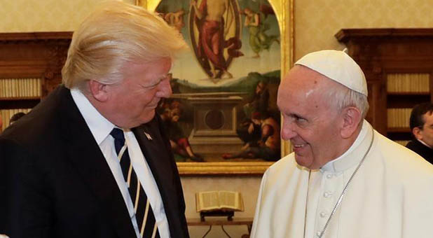 President Donald Trump and Pope Francis
