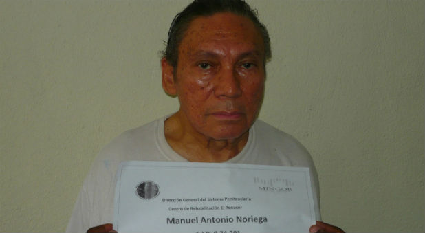 Manuel Noriega, 77, Panama's former strongman, poses for a photograph in this picture received by Reuters in Panama City, December 14, 2011.
