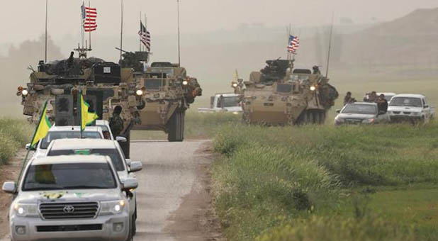 U.S. Military Advisers and Kurdish YPG Fighters