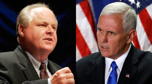 Rush Limbaugh and Vice President Mike Pence