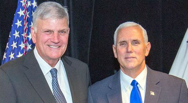Franklin Graham with Vice President Mike Pence.