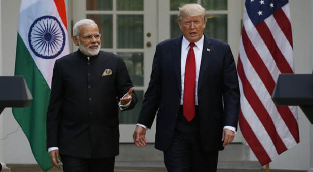 President Donald Trump and Indian Prime Minister Narendra Modi