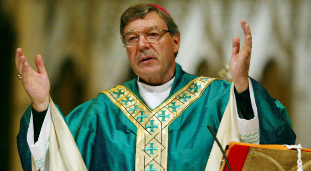 Archbishop George Pell addresses a Eucharistic Mass at Sydney's St.Mary's Cathedral.