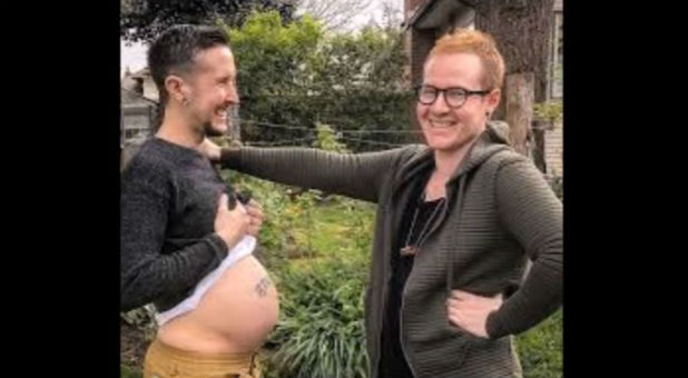 Trystan Reese, left, is a transgender man who is now pregnant.