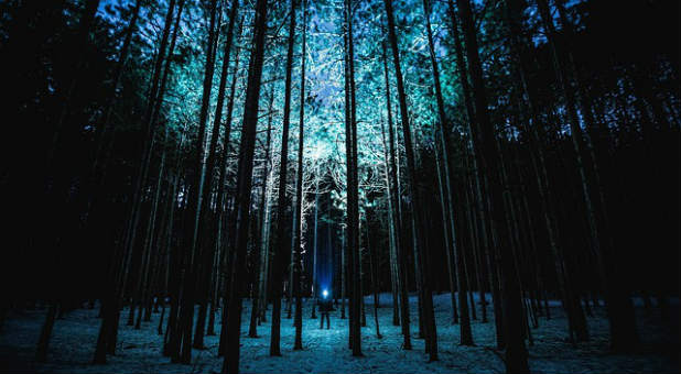 2017 spirit nighttime blue sky flashlight