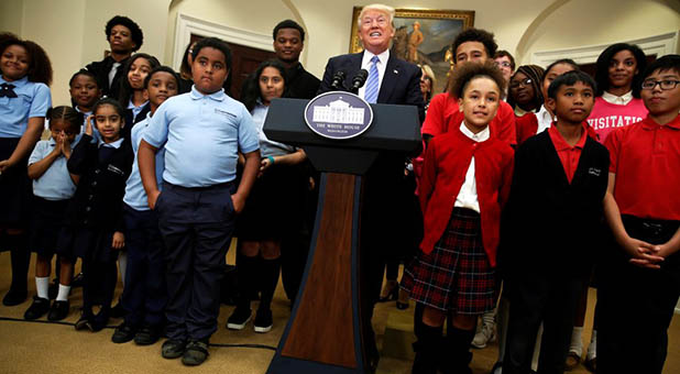 President Donald Trump at White House School Choice Event