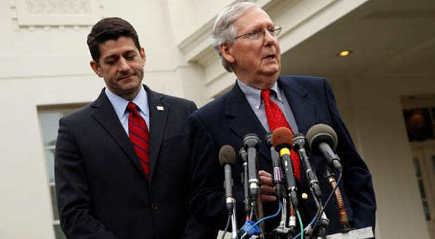Speaker of the House Paul Ryan, R-Wis., and Senate Majority Leader Mitch McConnell, R-Ky.