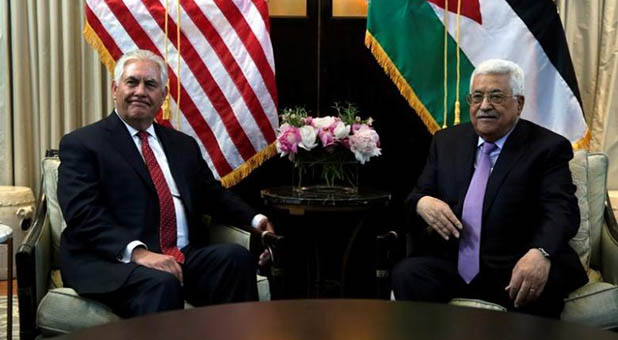 Secretary of State Rex Tillerson and Palestinian Authority President Mahmoud Abbas