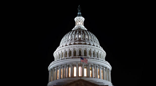 U.S. Capitol Rotunda at Night
