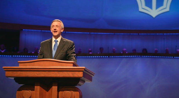 Pastor Robert Jeffress grew up in the First Baptist Dallas congregation where he now preaches.