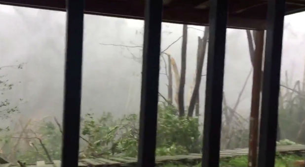Hurricane Maria in San Juan, Puerto Rico.