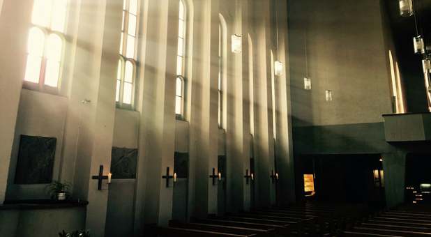 2017 spirit light shining into church