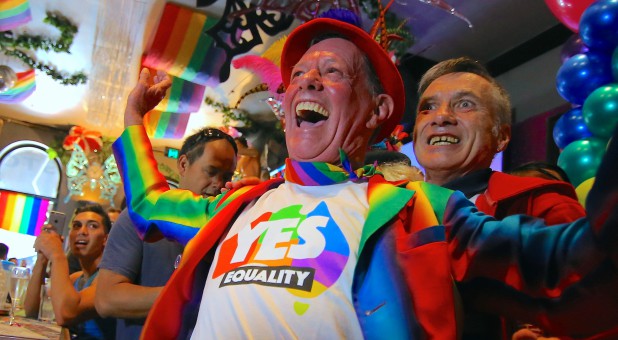 A supporter of gay marriage in Australia.