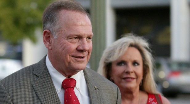 Roy Moore with his wife, Kayla.