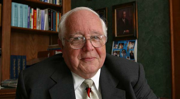 Former Judge Paul Pressler, who played a leading role in wresting control of the Southern Baptist Convention from moderates starting in 1979, poses for a photo in his home in Houston on May 30, 2004.