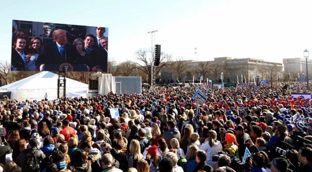 Trump addresses the March for Life.