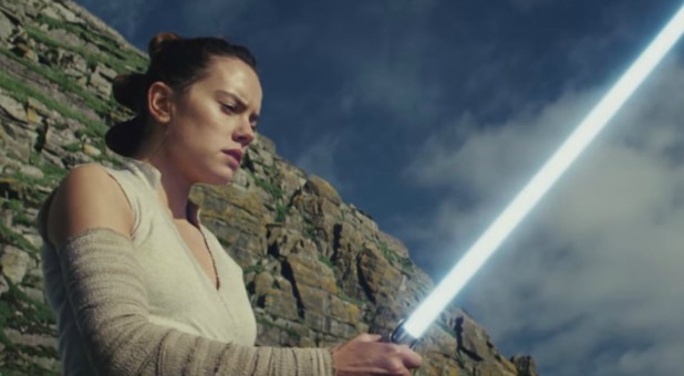 Daisy Ridley as Rey in 'The Last Jedi.'