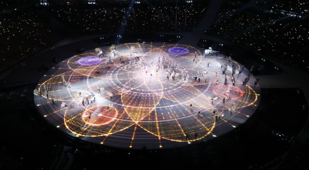 A general view of the opening ceremony.
