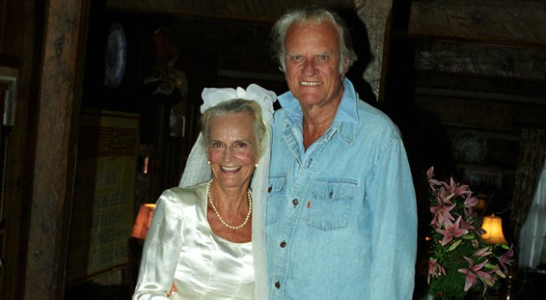 Billy and Ruth Graham celebrated 50 years of marriage in 1993, and Ruth tried on the handmade dress she wore as a young bride.