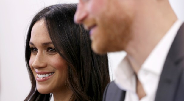 Britain's Prince Harry and his fiancee Meghan Markle attend the first annual Royal Foundation Forum.