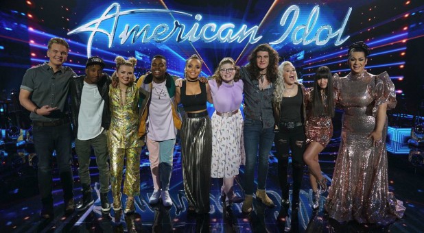 Cade Foehner, fourth from right, landed in the top 10 on 'American Idol.'