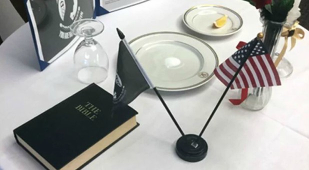 This Bible in a POW/MIA display at U.S. Naval Hospital Okinawa was the impetus for the Military Religious Freedom Foundation’s complaint with the Navy.