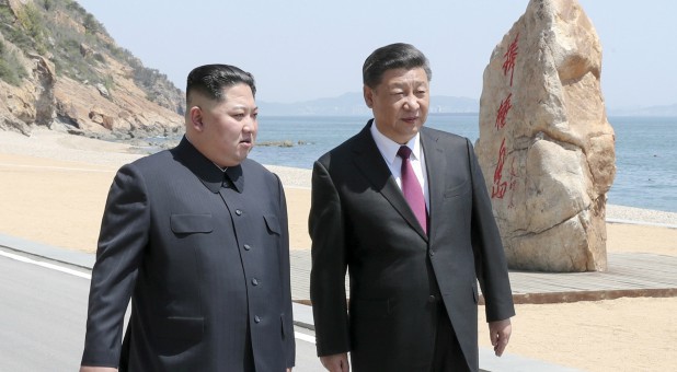 Chinese President Xi Jinping and North Korean leader Kim Jong Un meet in Dalian, Liaoning province, China.