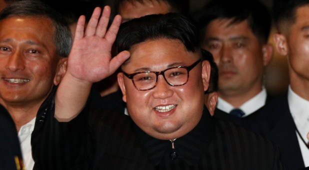 North Korea's leader Kim Jong Un visits The Marina Bay Sands hotel in Singapore.