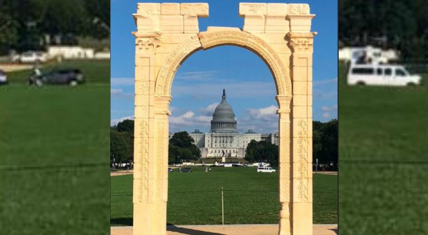 The Palmyra Arch in front of the U.S. Capitol.
