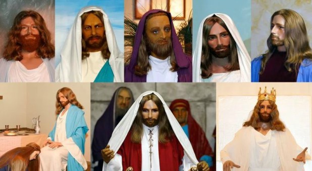 A variety of the versions of Jesus used at BibleWalk.