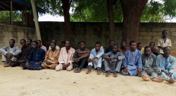 Suspected members of Islamist militant group Boko Haram