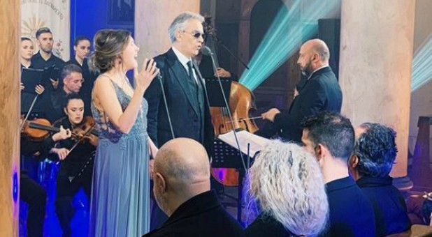 Francesca Battistelli and Andrea Bocelli sing