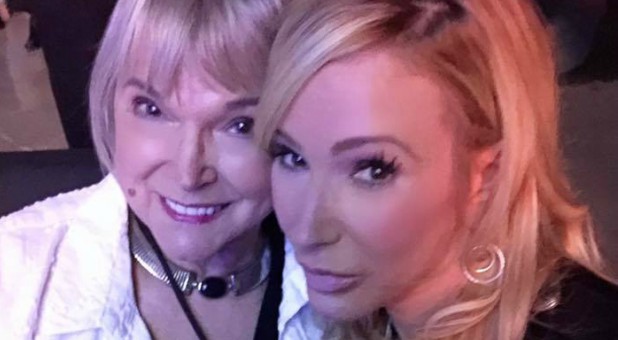 Paula White Cain with her mother, Myra Loar.