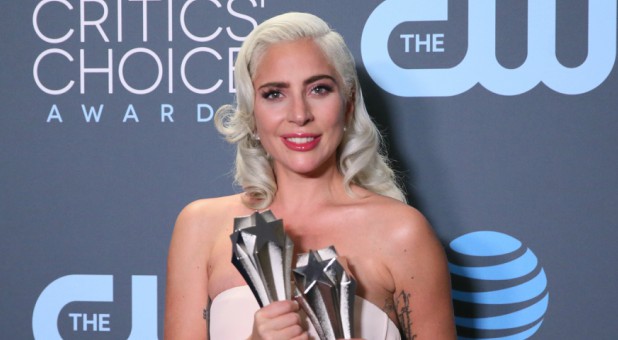 Lady Gaga at the Critics Choice Awards.