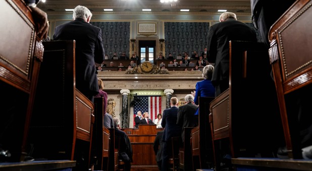 President Donald Trump delivered the State of the Union address, with Vice President Mike Pence and Speaker of the House Nancy Pelosi, at the Capitol in Washington, DC.