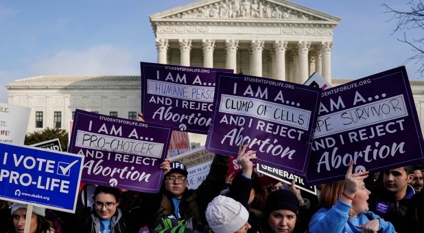 Pro-life advocates protest abortion.