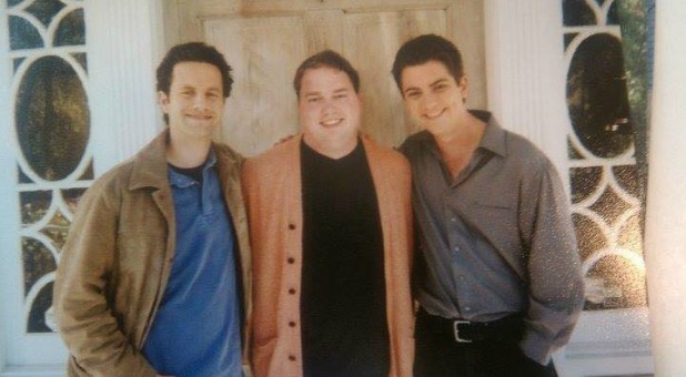 Brandon Lane Phillips, center, with Kirk Cameron, left, and Jeremy Miller, right.