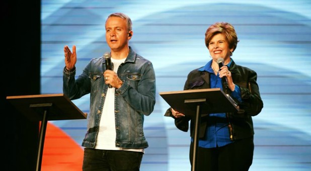 Cindy Jacobs, right, speaks at Empowered21.