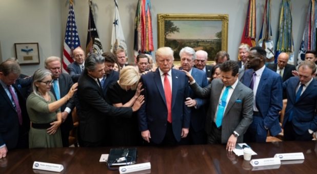 2019 10 pastors praying trump