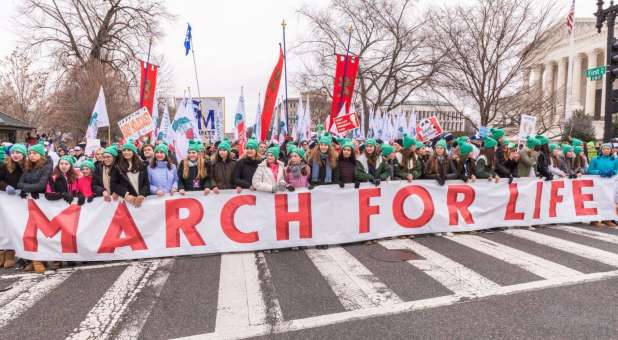 Pro-life supporters at the 2020 March for Life
