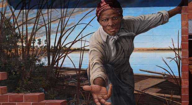 Harriet Tubman mural in Cambridge, Maryland.